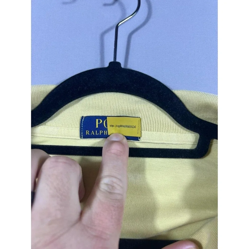Polo Ralph Lauren Mens 4XLT Yellow Short Sleeve Classic Fit Pony Logo Polo Shirt